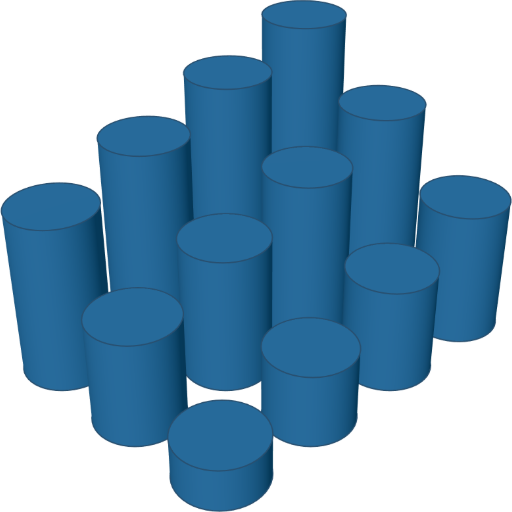 Column and row read from one grid index rendered from the script above