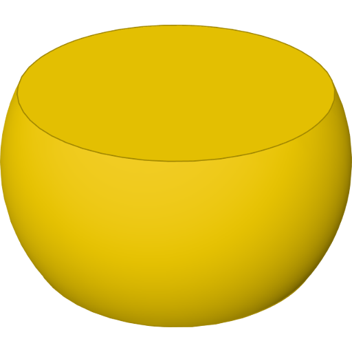 Keep the middle of a sphere rendered from the script above