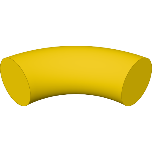 A quarter-turn with capped ends rendered from the script above