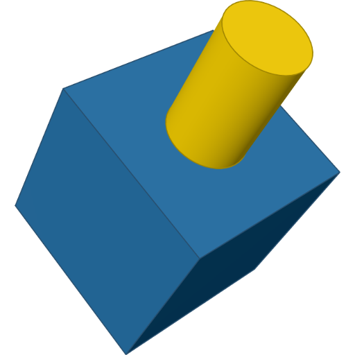 A face follows its solid through a turn rendered from the script above