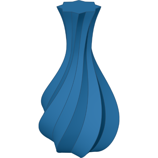 A star vase sized by a revolve silhouette rendered from the script above