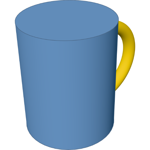 A handle stood upright with about y rendered from the script above