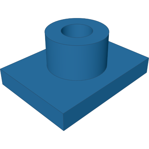 A simple mounting plate rendered from the script above