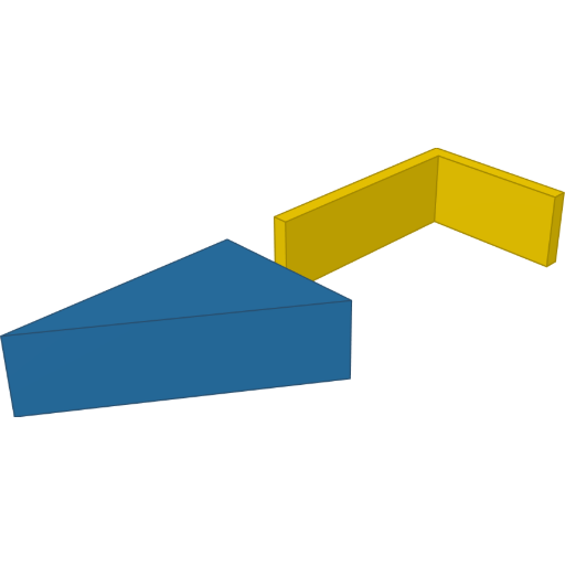 An open path, filled and walled rendered from the script above
