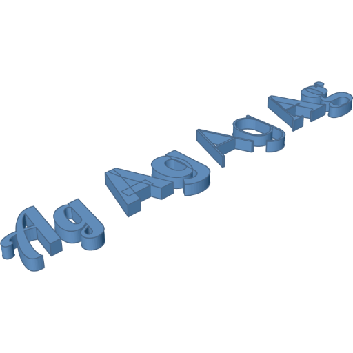 Four fonts at the same size rendered from the script above