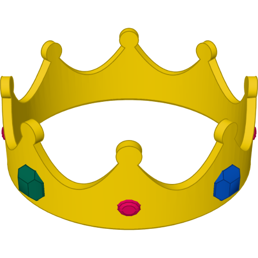 Crown rendered from the script above